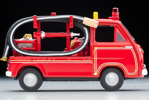 LV-68c TOMYTEC Tomica LV 1:64 Subaru Sambar Pump Fire Truck with Figure