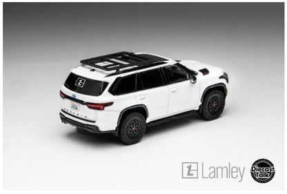 DTG0028-WH GCD Gaincorp Products 1:64 Toyota Sequoia TRD PRO Ice Cap White DiecastTalk x Lamley Special Order