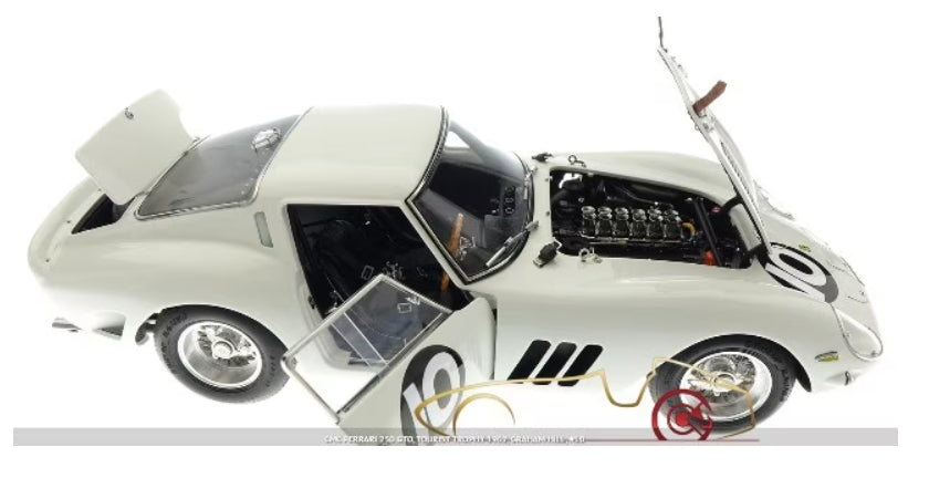M-251 CMC 1:18 Ferrari 250 GTO, RHD, Chassis #3729 2nd place Tourist Trophy 1962, Graham Hill, #10