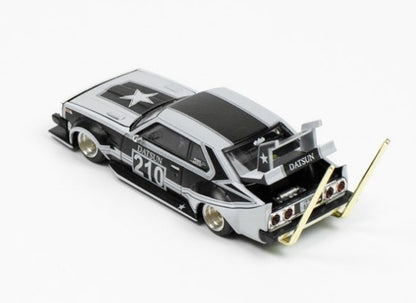 PR640073 POP RACE 1:64 Nissan Skyline C210 BOSOZOKU STYLE MATT BLACK (WITH CHASE CAR)