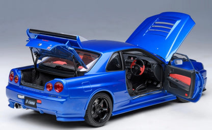 77462 AUTOart 1:18 Nissan NISMO R34 GT-R Z-tune (Bayside Blue)