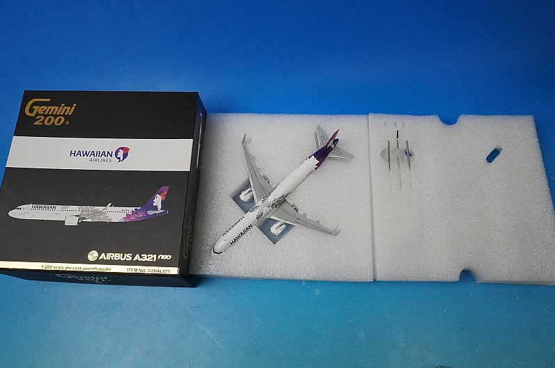 1:200 A321neo Hawaiian N202HA G2HAL675 Gemini airplane model