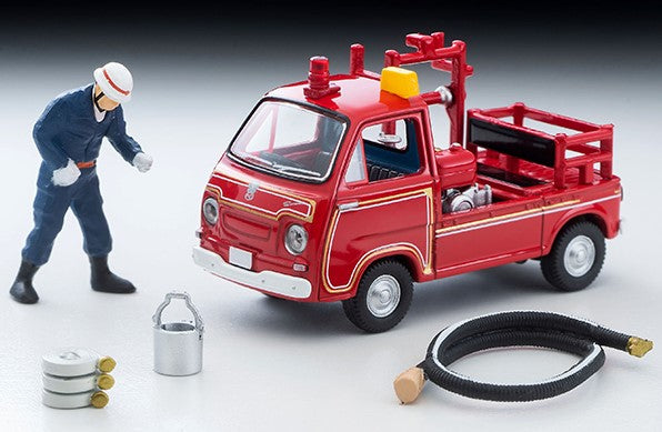 LV-68c TOMYTEC Tomica LV 1:64 Subaru Sambar Pump Fire Truck with Figure