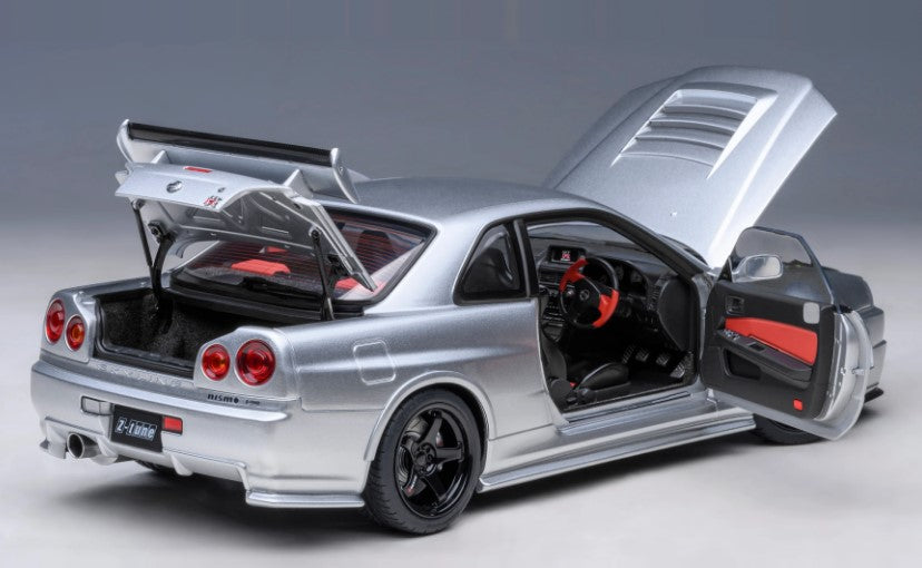 77461 AUTOart 1:18 Nissan NISMO R34 GT-R Z-tune (Z-tune Silver)