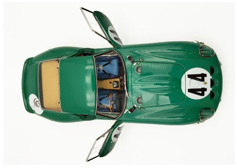 M-248 CMC 1:18 Ferrari 250 GTO, RHD, Chassis #4491 2nd at GT+2.0-British GP GT race Silverstone 1963, David Piper, #44