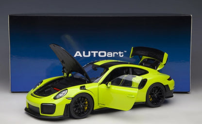 78187 AUTOart 1:18 Porsche 911 (991.2) GT2 RS Weissach Package Light Green / Carbon Black