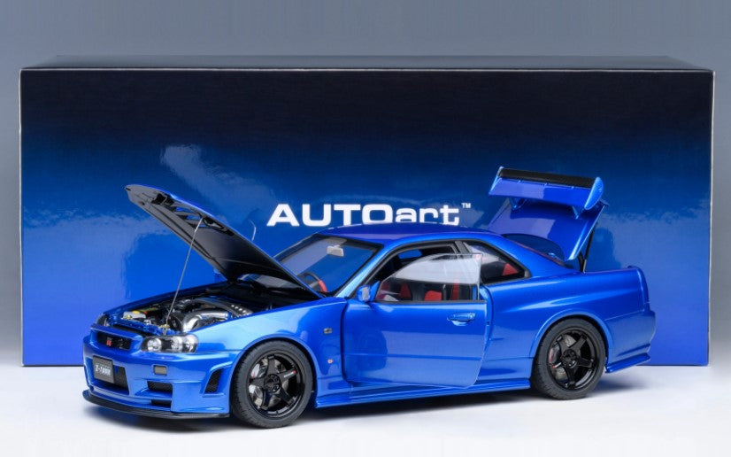 77462 AUTOart 1:18 Nissan NISMO R34 GT-R Z-tune (Bayside Blue)