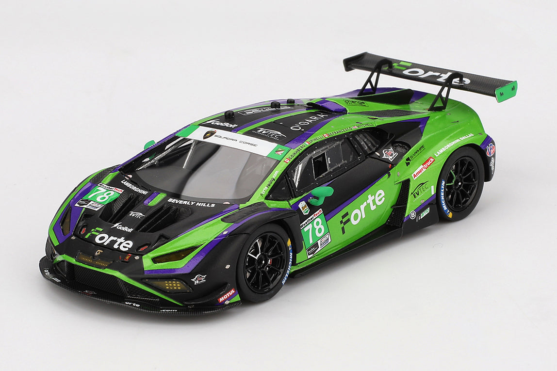[ Back-order ] TSM TSM430807 1:43 Lamborghini Huracan GT3 EVO2 IMSA Daytona 24 Hours 2024 #78 Forte Racing model car
