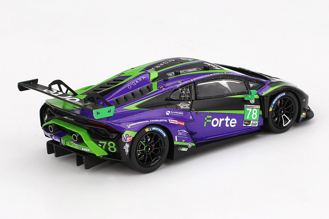 [ Back-order ] TSM TSM430807 1:43 Lamborghini Huracan GT3 EVO2 IMSA Daytona 24 Hours 2024 #78 Forte Racing model car