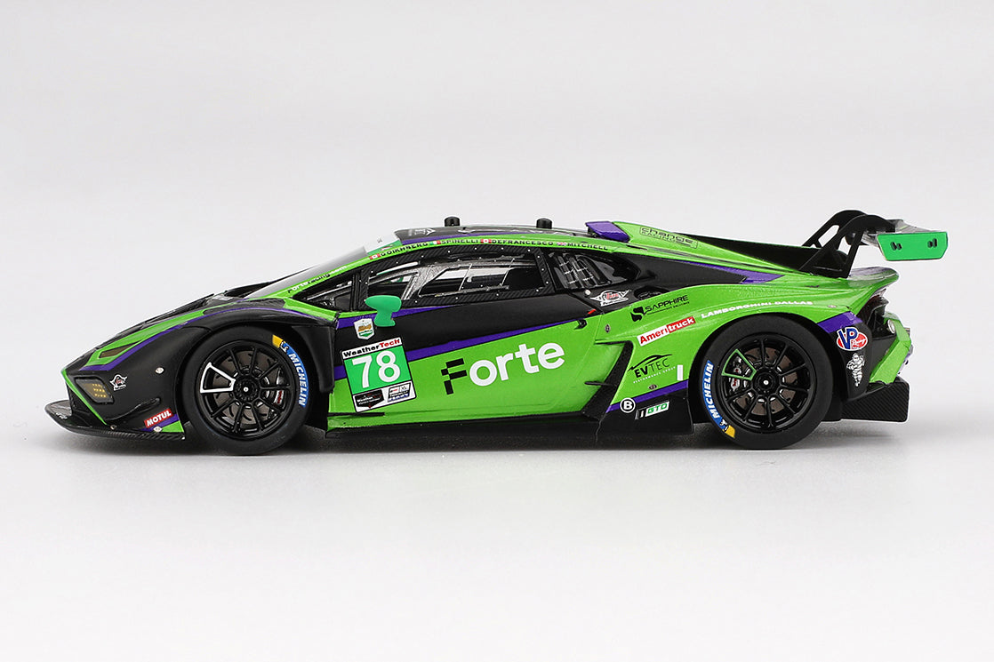 [ Back-order ] TSM TSM430807 1:43 Lamborghini Huracan GT3 EVO2 IMSA Daytona 24 Hours 2024 #78 Forte Racing model car