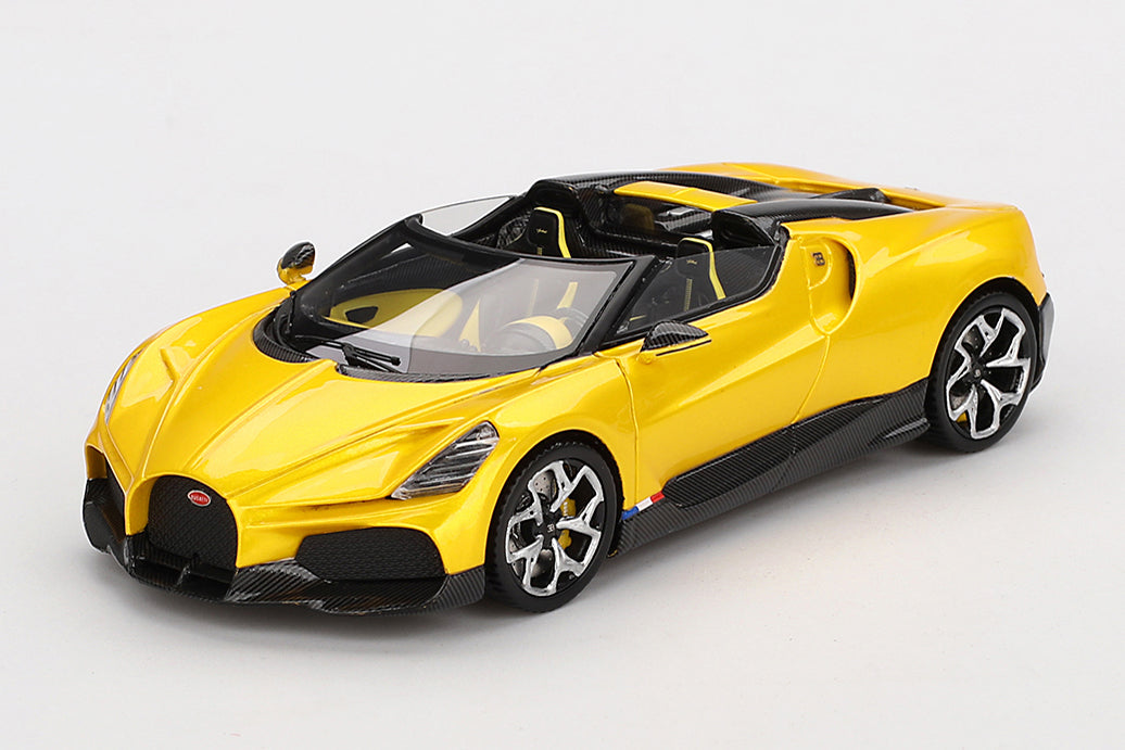 [ Back-order ] TSM TSM430822 1:43 Bugatti W16 Mistral Yellow model car