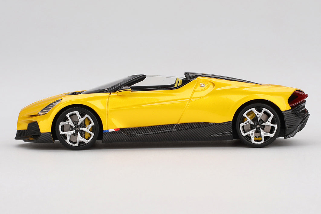 [ Back-order ] TSM TSM430822 1:43 Bugatti W16 Mistral Yellow model car