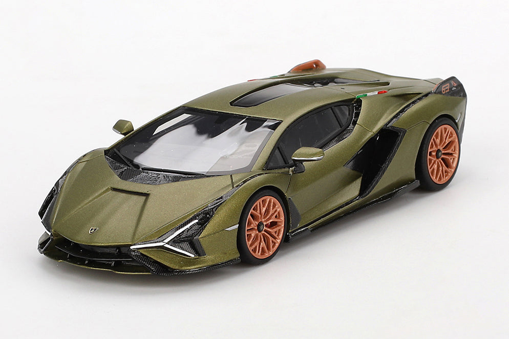 [ Back-order ] TSM TSM430829 1:43 Lamborghini Sian FKP 37 Verde Gea Matt (Matte Green) model car