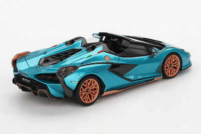 [ Back-order ] TSM TSM430831 1:43 Lamborghini Si?n Roadster Blu Uranus model car
