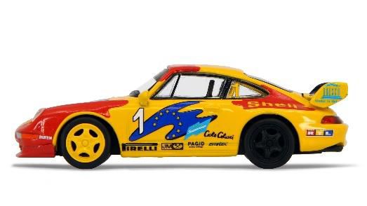 [ Back-order ] Tiny YCOMBO64006 1:64 sparky Porsche 993 Shell Carrera Cup 1993 set of 2 with rear spoiler model car