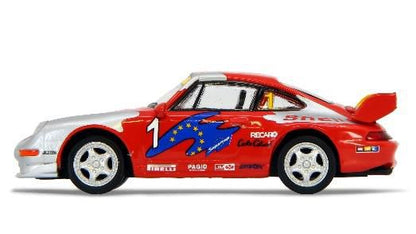[ Back-order ] Tiny YCOMBO64006 1:64 sparky Porsche 993 Shell Carrera Cup 1993 set of 2 with rear spoiler model car