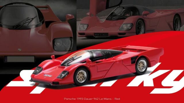 [ Back-order ] Tiny YO64051 1:64 Sparky Porsche Dauer 962 LM 1993 Red model car