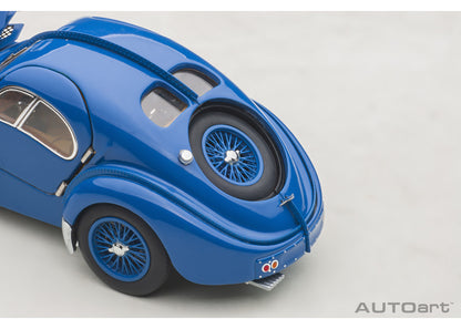 [Back-order] AUTOart 50947 1:43 Bugatti Type 57SC Atlantic 1938 (Blue/Wire Spoke Wheels)