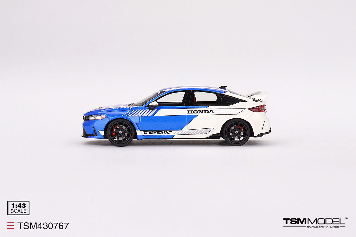 [ Back-order ] TSM TSM430767 1:43 Honda Civic Type R 2023 #3 Pace Car Blue model car