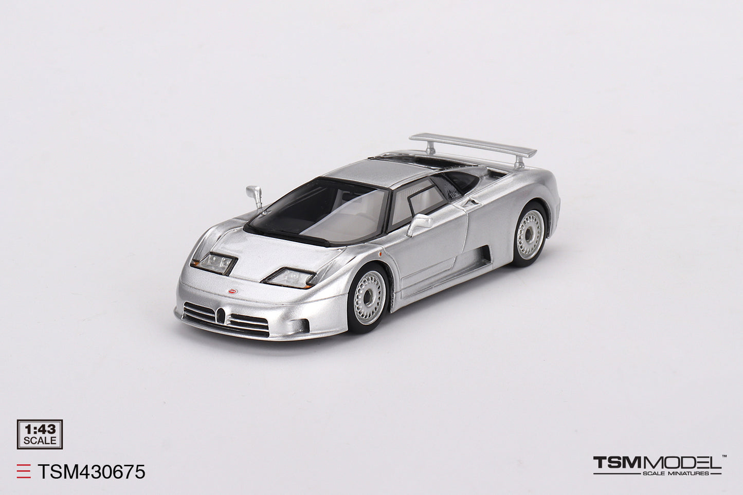 [ Back-order ] TSM TSM430675 1:43 Bugatti EB110 GT Light Gray model car