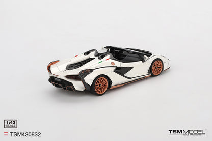 [ Back-order ] TSM TSM430832 1:43 Lamborghini Sian Roadster Bianco Asopo White model car