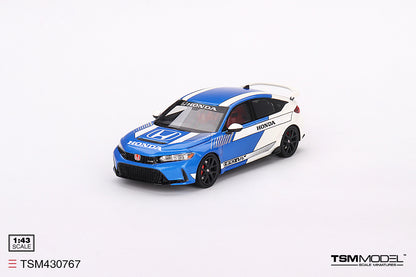 [ Back-order ] TSM TSM430767 1:43 Honda Civic Type R 2023 #3 Pace Car Blue model car