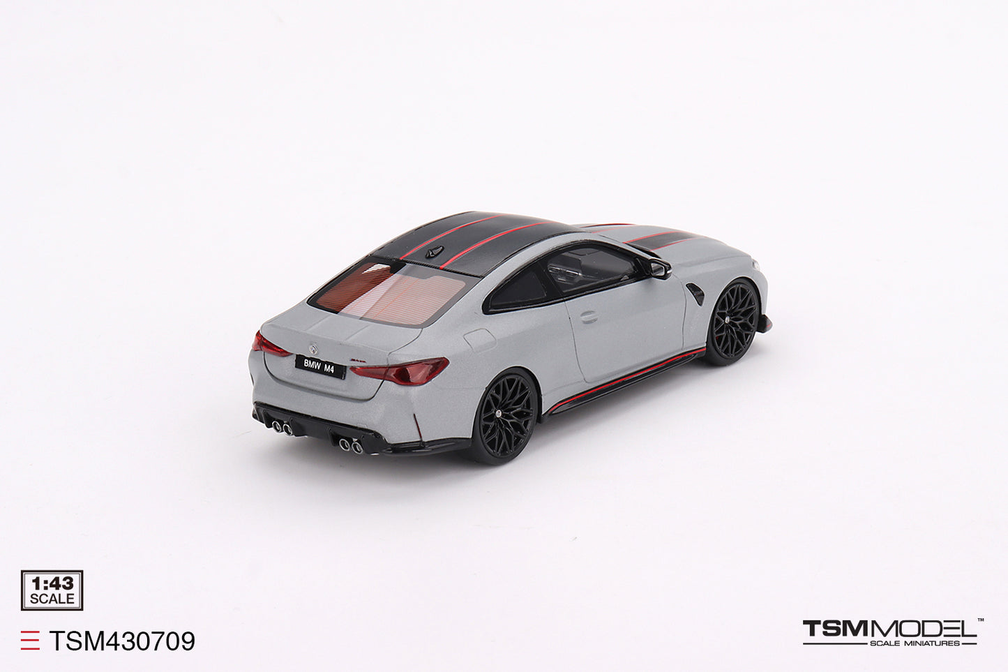 [ Back-order ] TSM TSM430709 1:43 BMW M4 CSL Frozen Brooklyn Gray Metallic model car