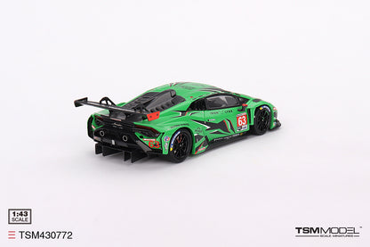 [ Back-order ] TSM TSM430772 1:43 Lamborghini Huracan GT3 EVO2 IMSA Daytona 2023 #63 Iron Lynx model car