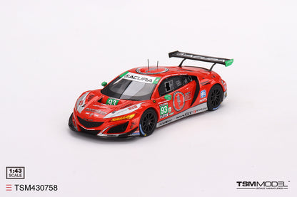 [ Back-order ] TSM TSM430758 1:43 Acura NSX GT3 EVO22 IMSA Daytona 2023 #93 Racers Edge Motorsports WTR model car