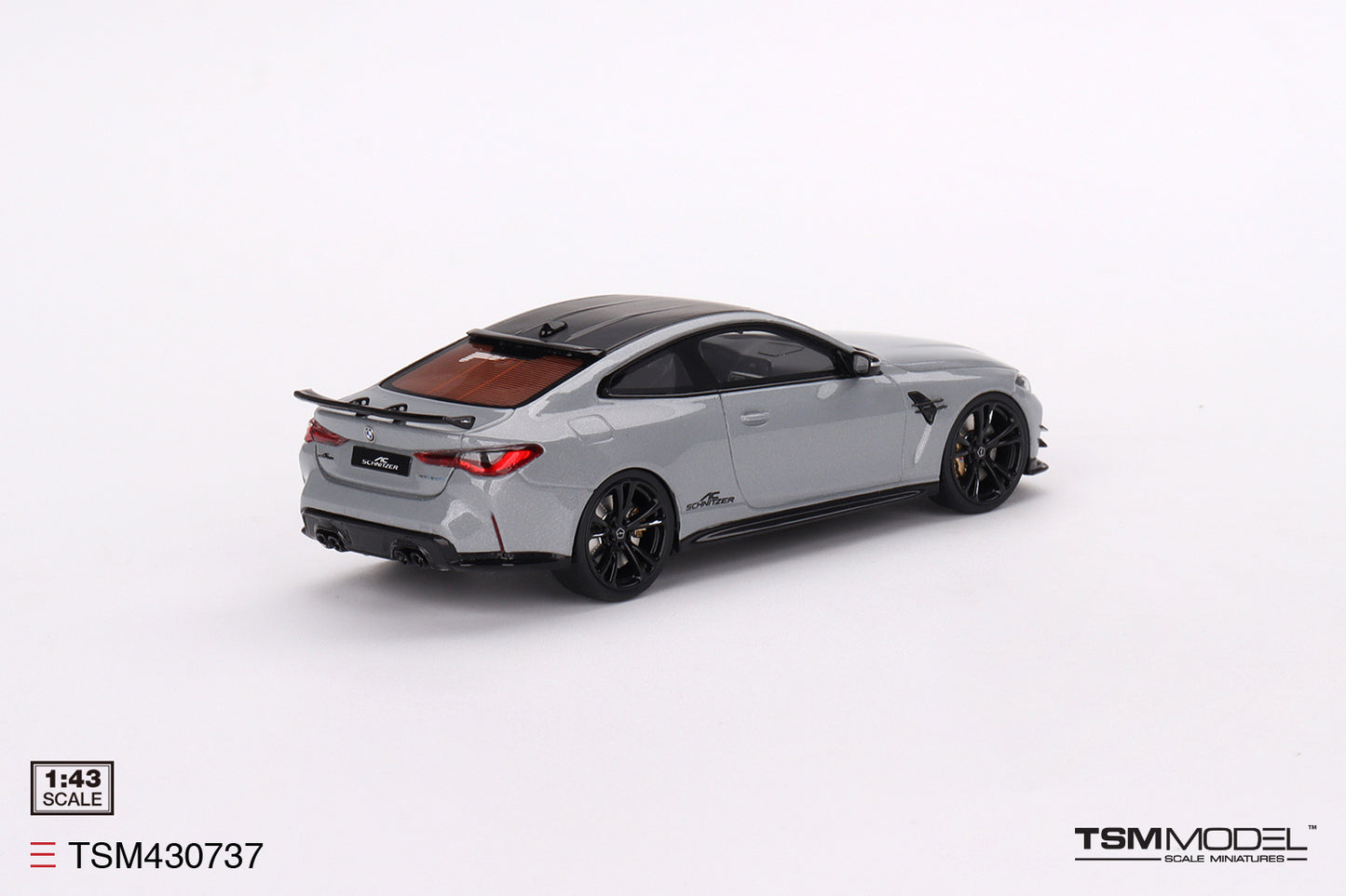 [ Back-order ] TSM TSM430737 1:43 BMW M4 AC Schnitzer Brooklyn Gray Metallic model car