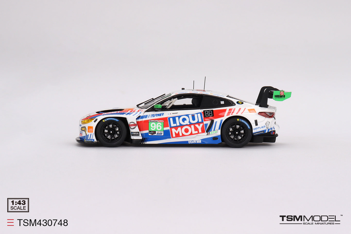 [ Back-order ] TSM TSM430748 1:43 BMW M4 GT3 IMSA Sebring GTD 2023 #96 Turner Motorsports model car