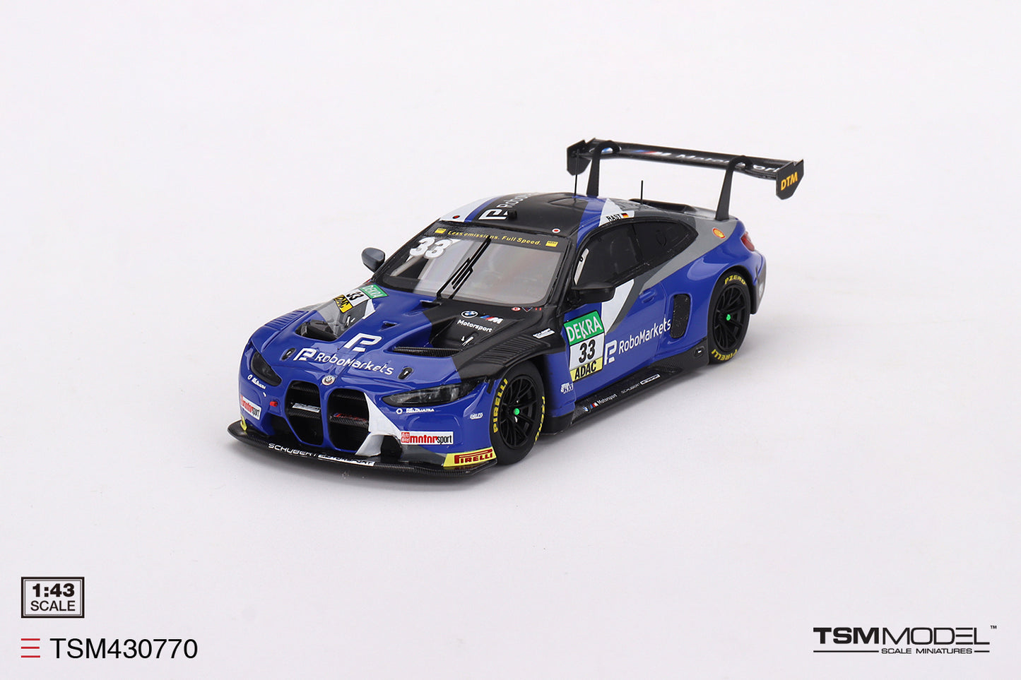 [ Back-order ] TSM TSM430770 1:43 BMW M4 GT3 DTM 2023 #33Schubert Motorsport model car