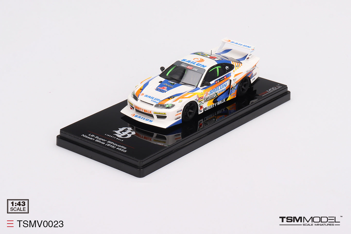 [ Back-order ] TSM TSMV0023 1:43 Nissan Silvia LB-Super Silhouette #555 2023 Formula Drift Japan model car