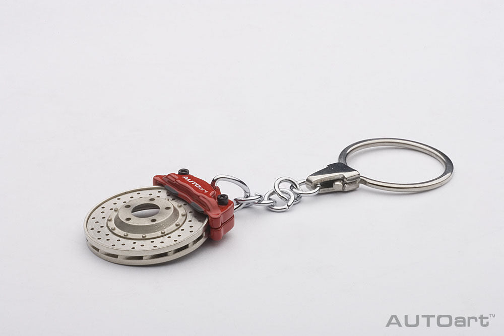 [Back-order] AUTOart 40081 Racing Brake Disc Key Chain (Red Caliper/Ohm Shape)