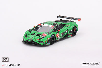 [ Back-order ] TSM TSM430772 1:43 Lamborghini Huracan GT3 EVO2 IMSA Daytona 2023 #63 Iron Lynx model car