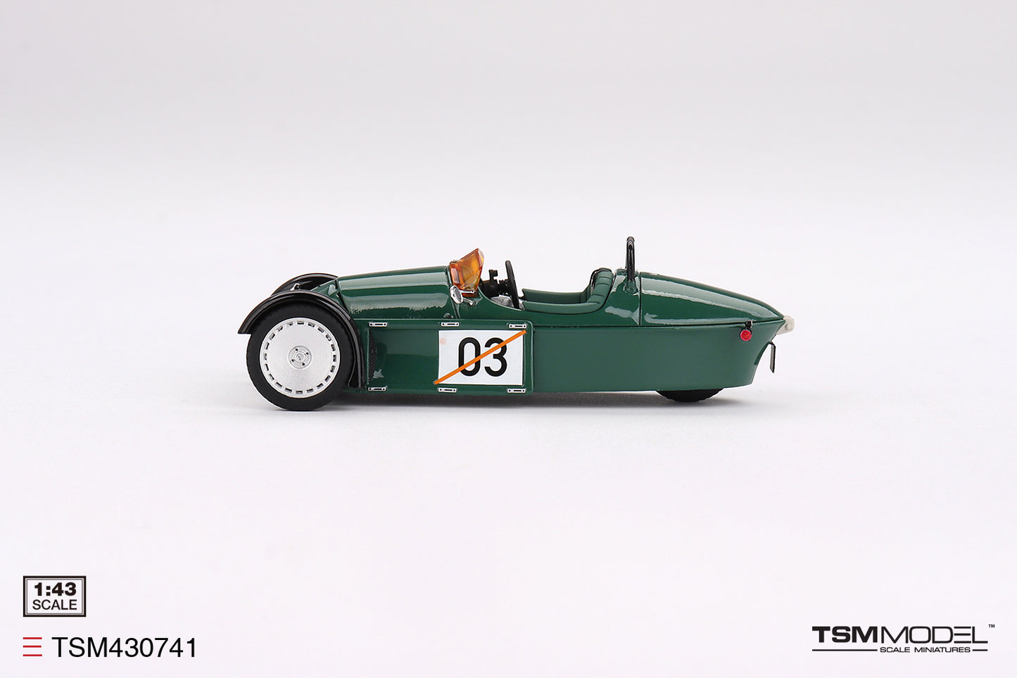 [ Back-order ] TSM TSM430741 1:43 Morgan Super 3 Jet Green model car