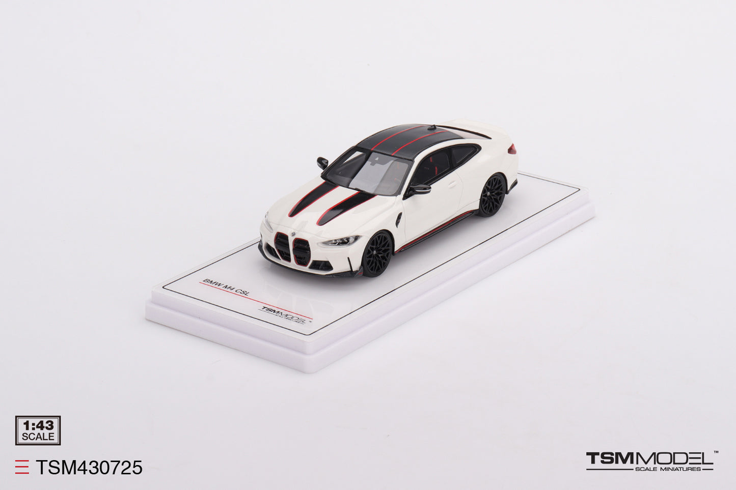 [ Back-order ] TSM TSM430725 1:43 BMW M4 CSL Alpine White model car