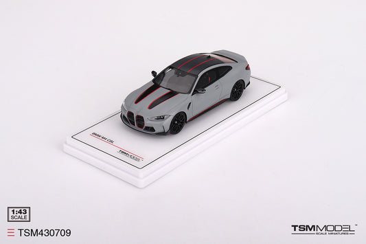 [ Back-order ] TSM TSM430709 1:43 BMW M4 CSL Frozen Brooklyn Gray Metallic model car