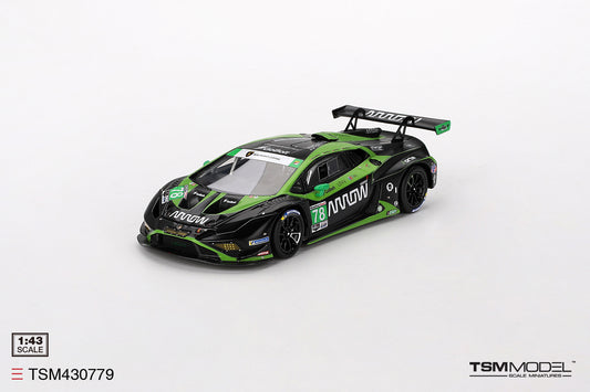 [ Back-order ] TSM TSM430779 1:43 Lamborghini Huracan GT3 EVO2 IMSA Daytona 2023 #78 Forte Racing model car
