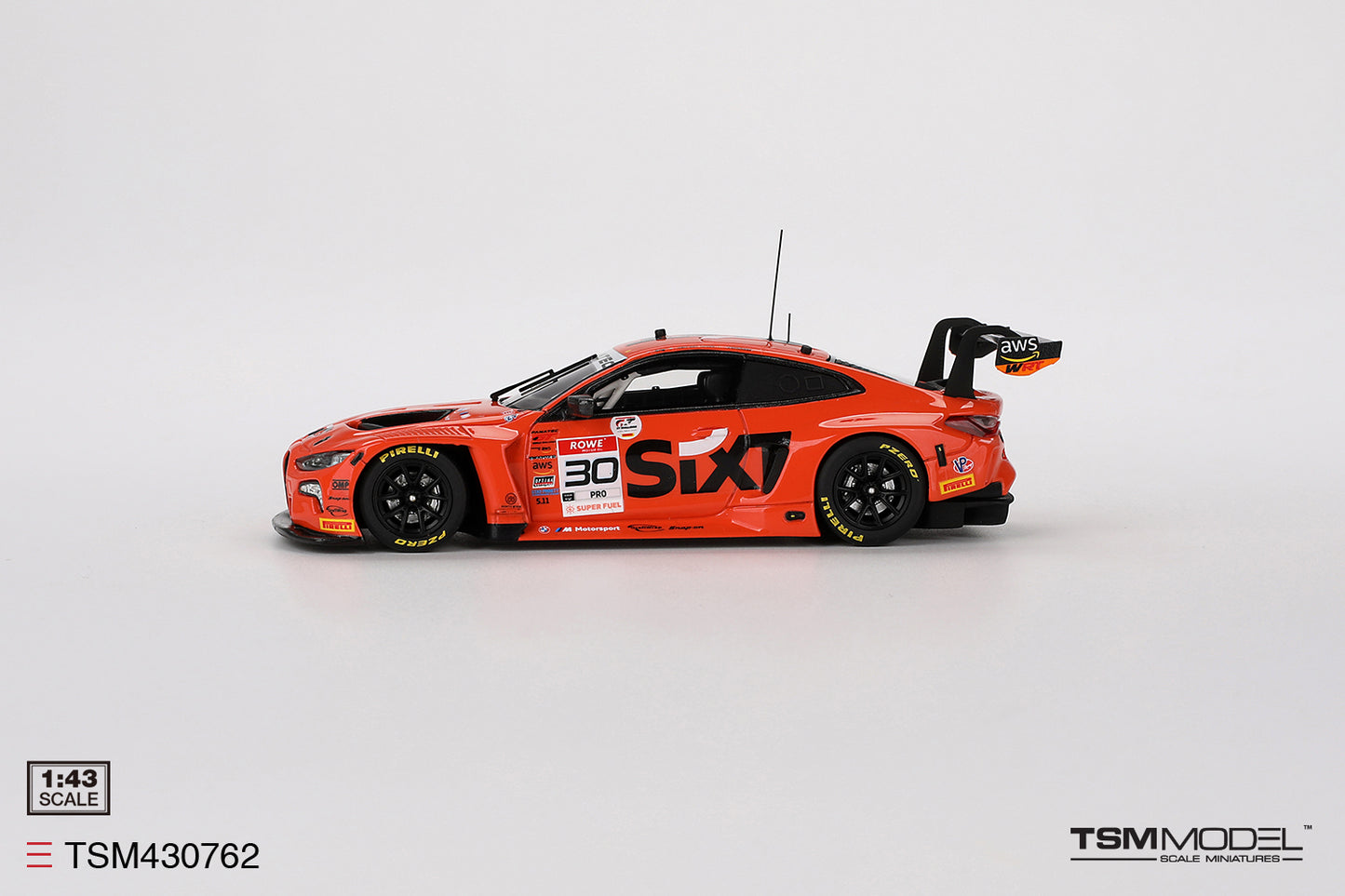 [ Back-order ] TSM TSM430762 1:43 BMW M4 GT3 IGTC INDY 2023 BMW M Team WRT model car