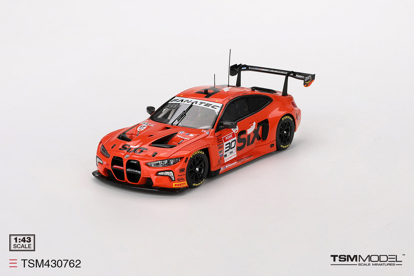 [ Back-order ] TSM TSM430762 1:43 BMW M4 GT3 IGTC INDY 2023 BMW M Team WRT model car