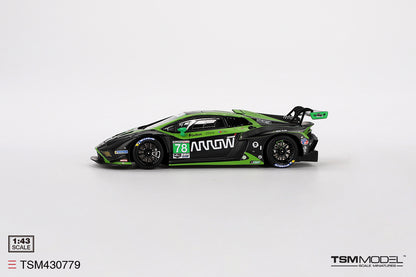 [ Back-order ] TSM TSM430779 1:43 Lamborghini Huracan GT3 EVO2 IMSA Daytona 2023 #78 Forte Racing model car