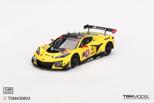[ Back-order ] TSM TSM430803 1:43 Chevrolet Corvette Z06 GT3.R IMSA 24 Hours of Daytona 2024 #4 model car