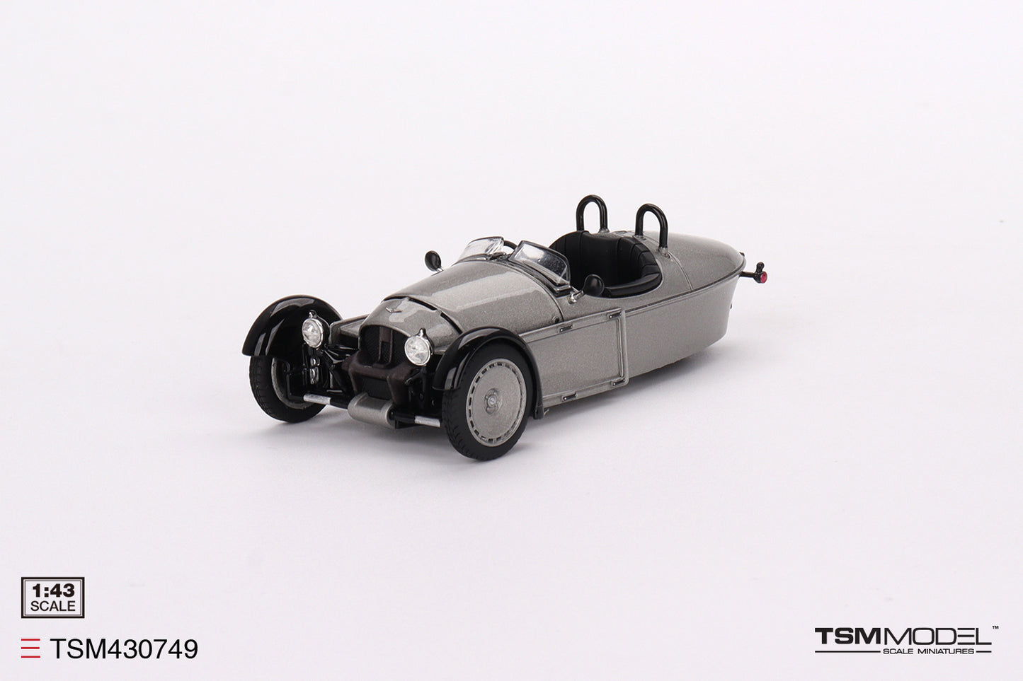[ Back-order ] TSM TSM430749 1:43 Morgan Super 3 Rhodium Silver model car