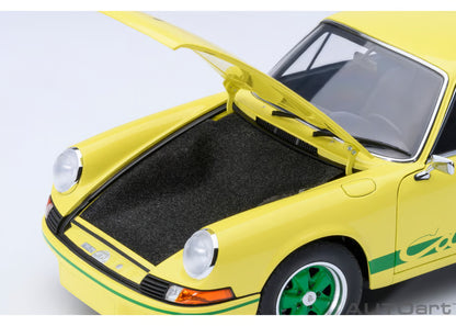 [ Back-order ] AUTOart 78033 1:18 Porsche 911 Carrera 2.7 RS Light Yellow Green Stripe model car
