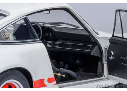 [ Back-order ] AUTOart 78030 1:18 Porsche 911 Carrera 2.7 RS Grand Prix White Red Stripe model car