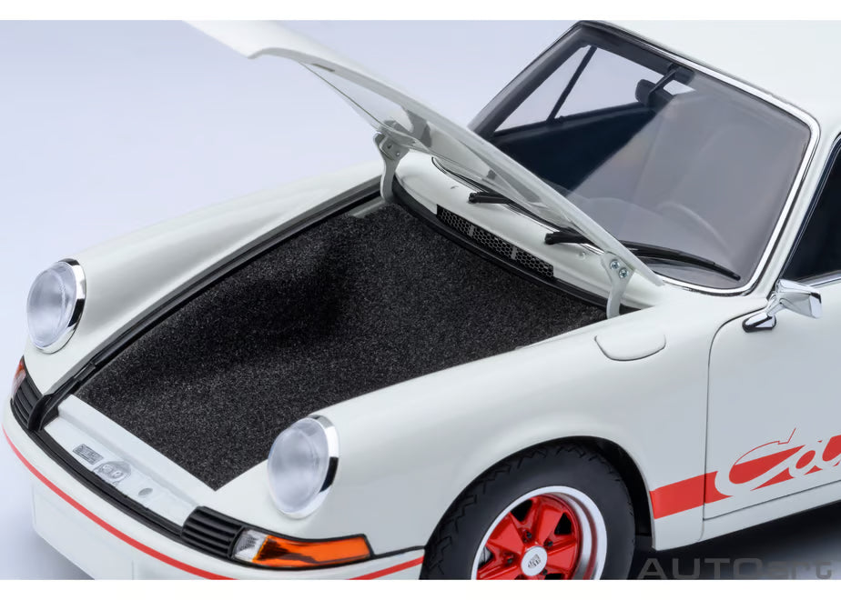 [ Back-order ] AUTOart 78030 1:18 Porsche 911 Carrera 2.7 RS Grand Prix White Red Stripe model car