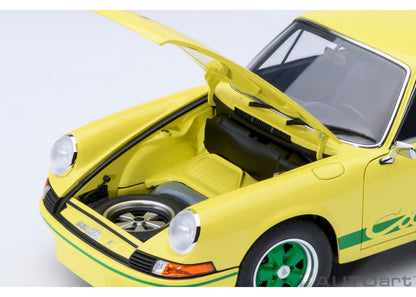[ Back-order ] AUTOart 78033 1:18 Porsche 911 Carrera 2.7 RS Light Yellow Green Stripe model car