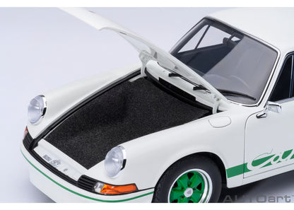 [ Back-order ] AUTOart 78031 1:18 Porsche 911 Carrera 2.7 RS Grand Prix White Green Stripe model car