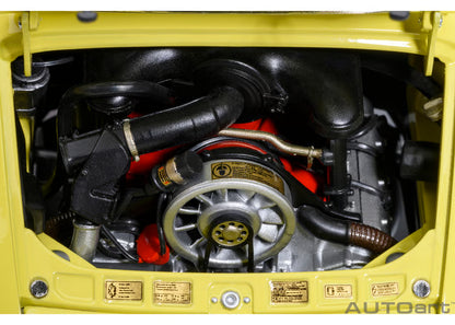 [ Back-order ] AUTOart 78033 1:18 Porsche 911 Carrera 2.7 RS Light Yellow Green Stripe model car